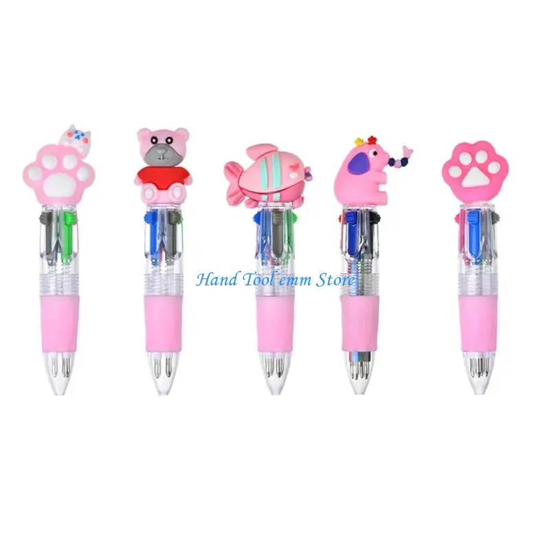 

H37F Multicolored Ballpoint Pen 4-Color-in-1 Writing Pens School Office Supply