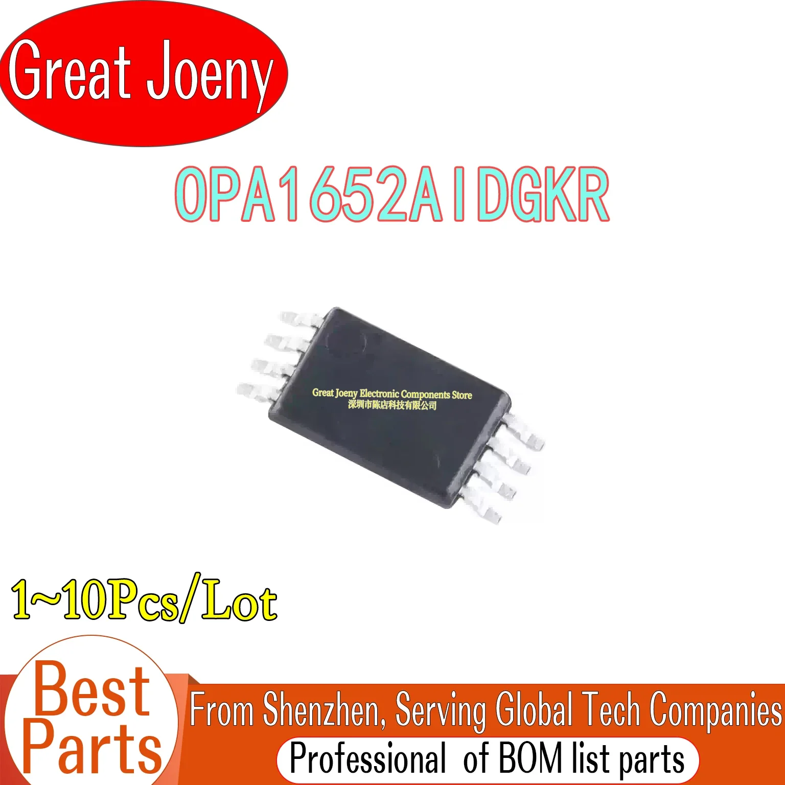 (1-10 Piece)100% New Original OPA1652AIDGKR OUPI IC Chipset VSSOP-8 Bulk Best Price