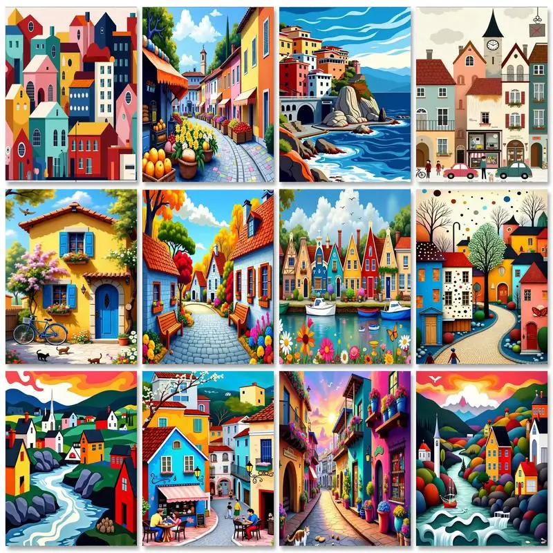 

GATYZTORY Diy Painting By Number For Adults House Modern Wall Art Picture By Numbers Handicrafts Diy Gift For Home Decors