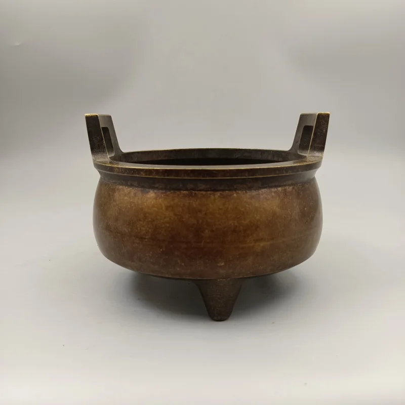 

Collection Ornament, Double Straight-Eared Bronze Incense Burner, Home Decoration Creative Gift Craft
