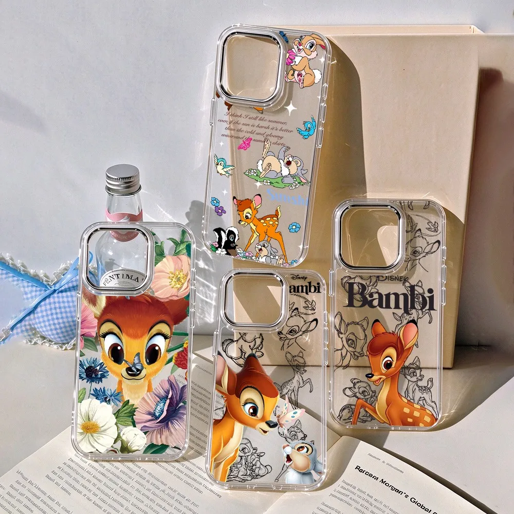 NEW Bambi Deer Art Phone Case for Samsung Galaxy S26 S25 S24 Note20 FE Ultra Edge Plus 5G Transparent Soft Cover