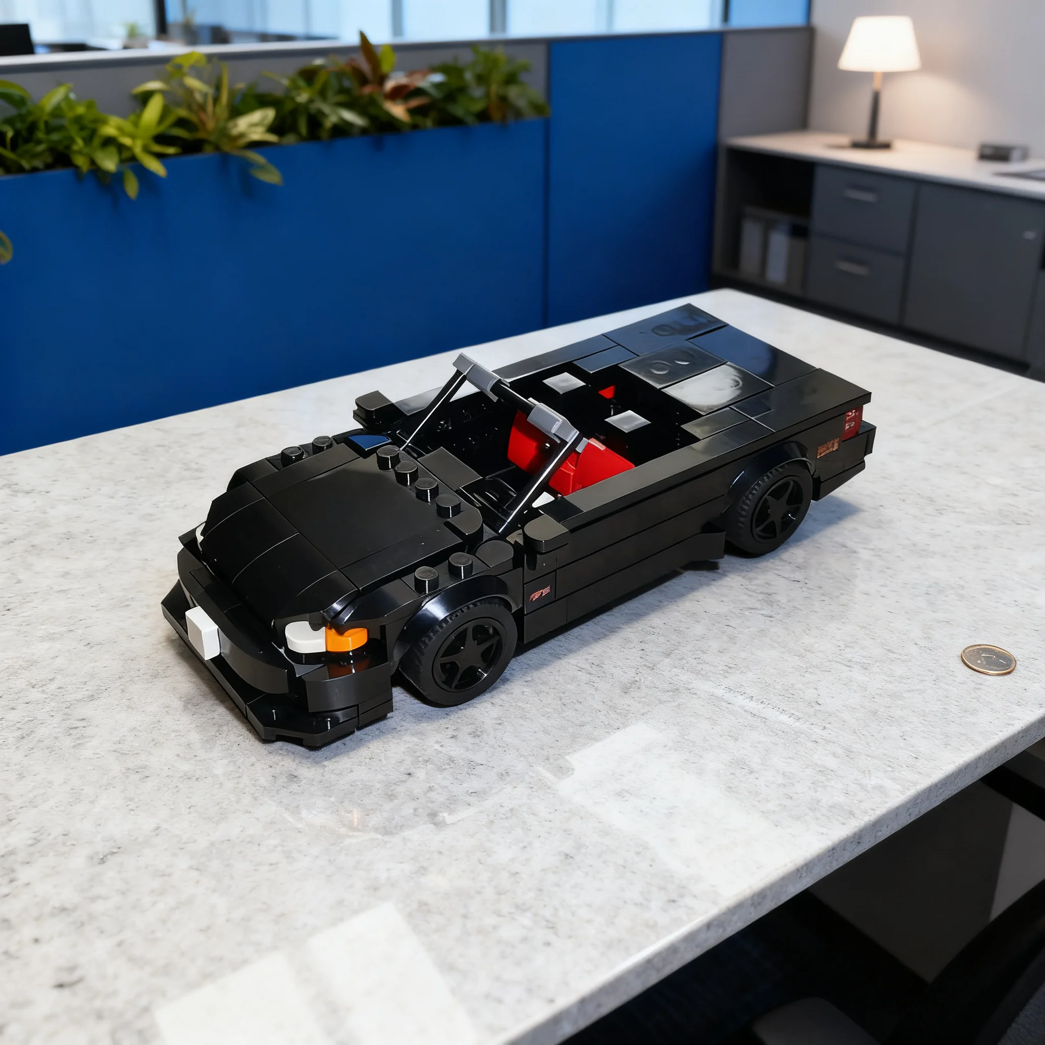 247pcs MOC American Auto New Edge Custom Cabrio City Champions Model Building Blocks Architecture Toys Birthday Gifts Assemble