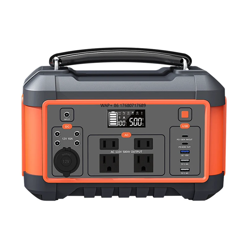 

500 Watt Portable Solar Generator Home Rechargeable Power Station Energy Storage Portable Battery Pack