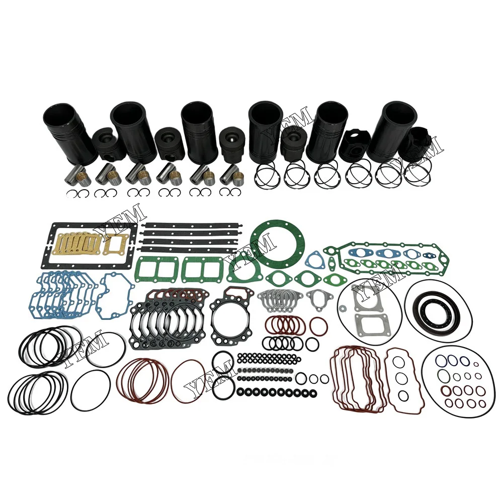 6D125 OVERHAUL KIT WITH GASKET SET COMPATIBLE WITH KOMATSU MACHINERY ENGINE.