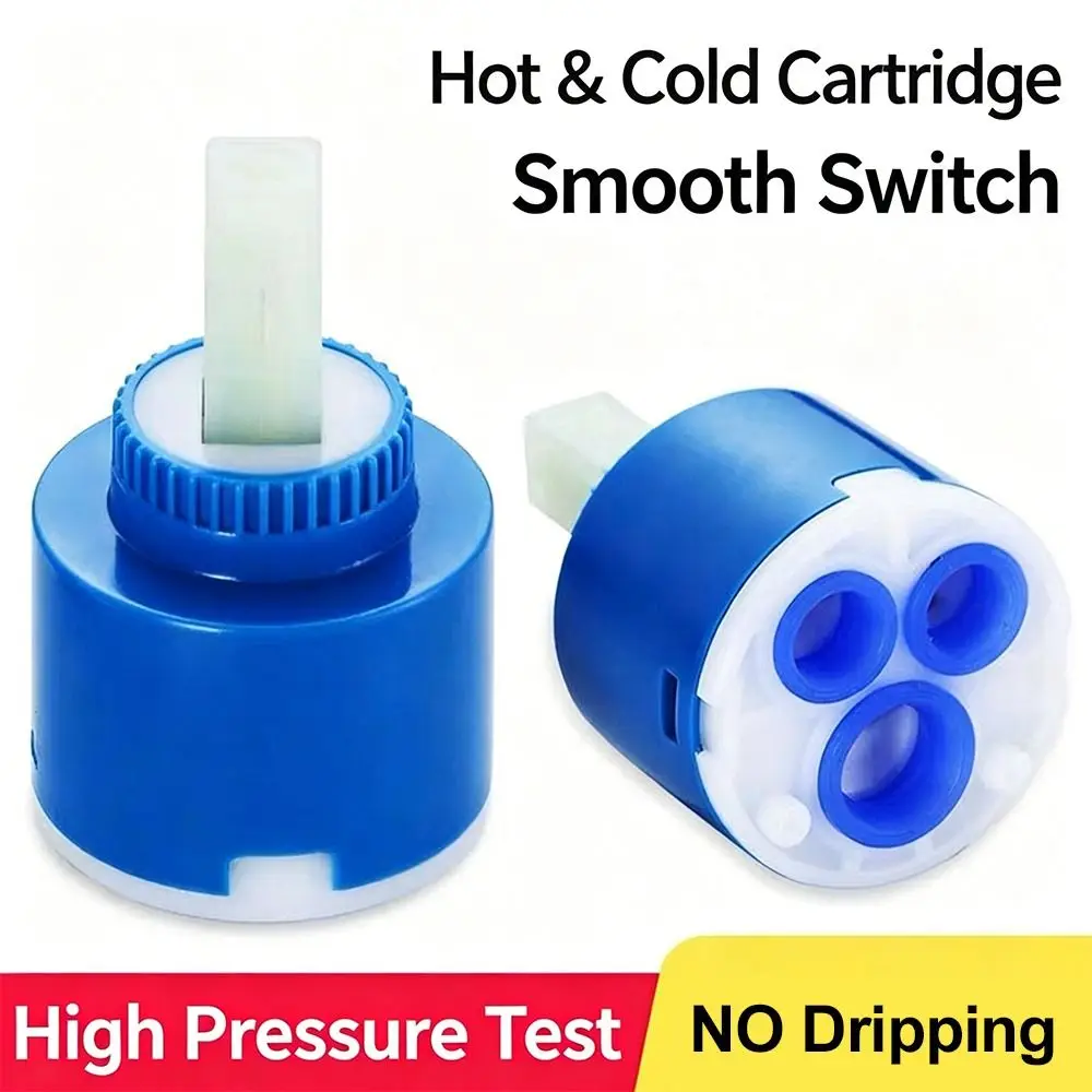 1Pcs 35/40mm Ceramic Disc Cartridge PP Plastic Ceramic Sheet Mixer Faucet Cartridge Leak Resistant Water Saving