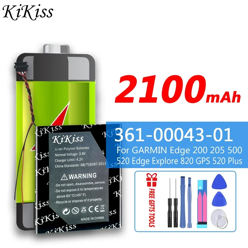 2100mAh Battery 361-00043-00 For GARMIN Edge 820 Edge 520 500 200 205 Edge 520 Plus GPS Cycling Computer