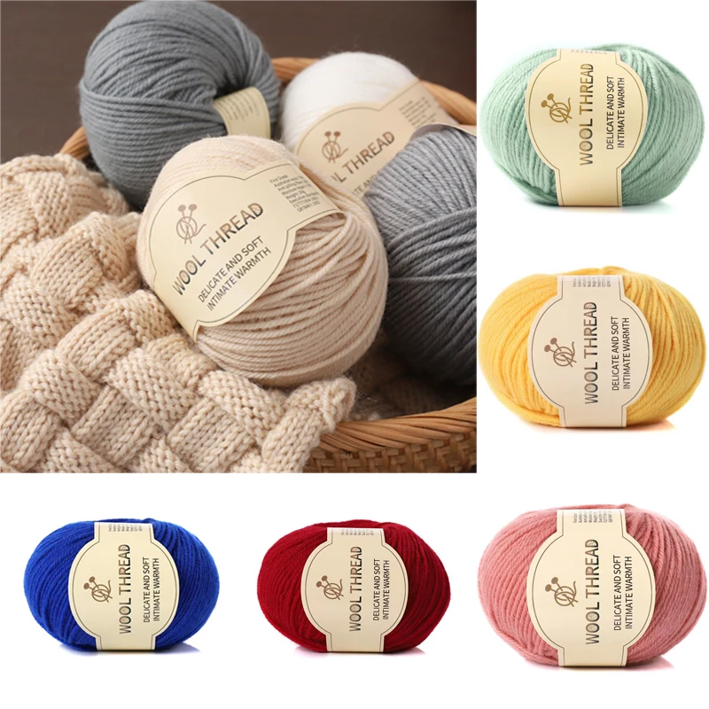 

50g Medium Thick Wool Thread Handwoven Scarf Sweater Thread Children Cashmere Yarn DIY Medium Thick Baby Wool Yarn