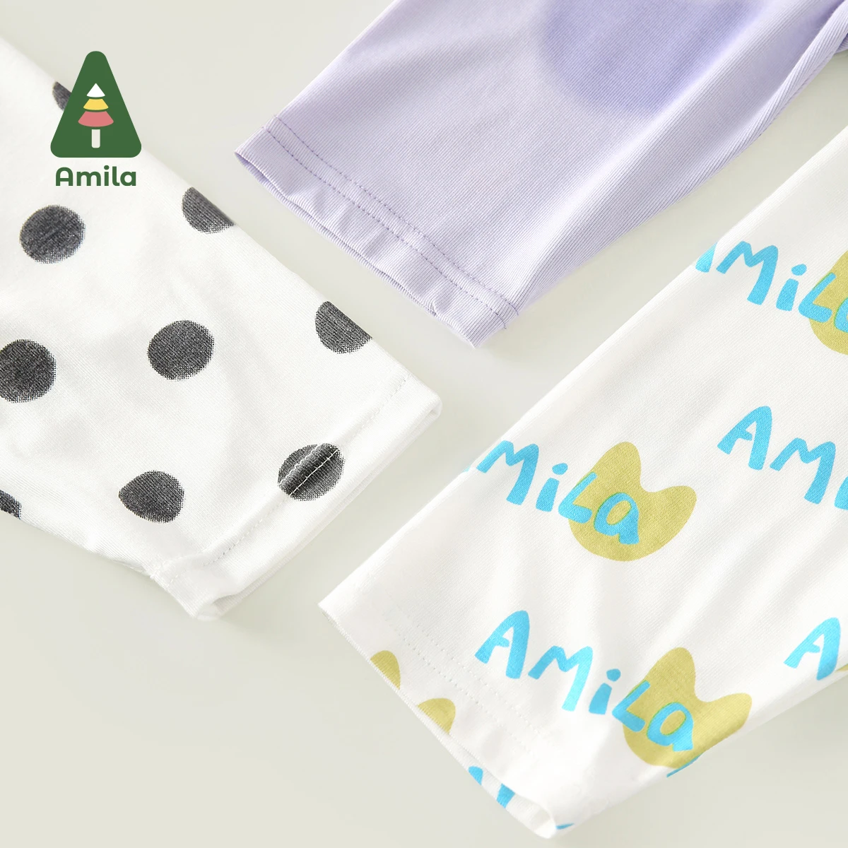 Amila 2024 Summer New Baby Leggings Girls\' Pants Full of Print Polka Dot Fashion All-match Children\'s Clothing Bottoms