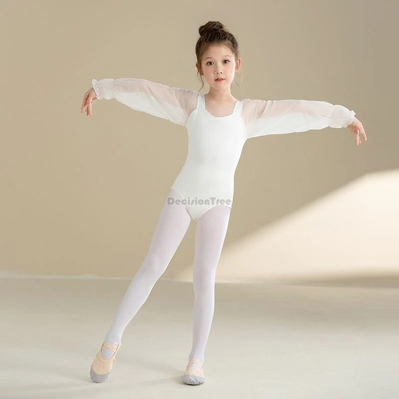 2025 nuovi bambini di base a maniche lunghe danza classica pratica quotidiana abbigliamento per ragazze dimagrante balletto danza ginnastica abbigliamento