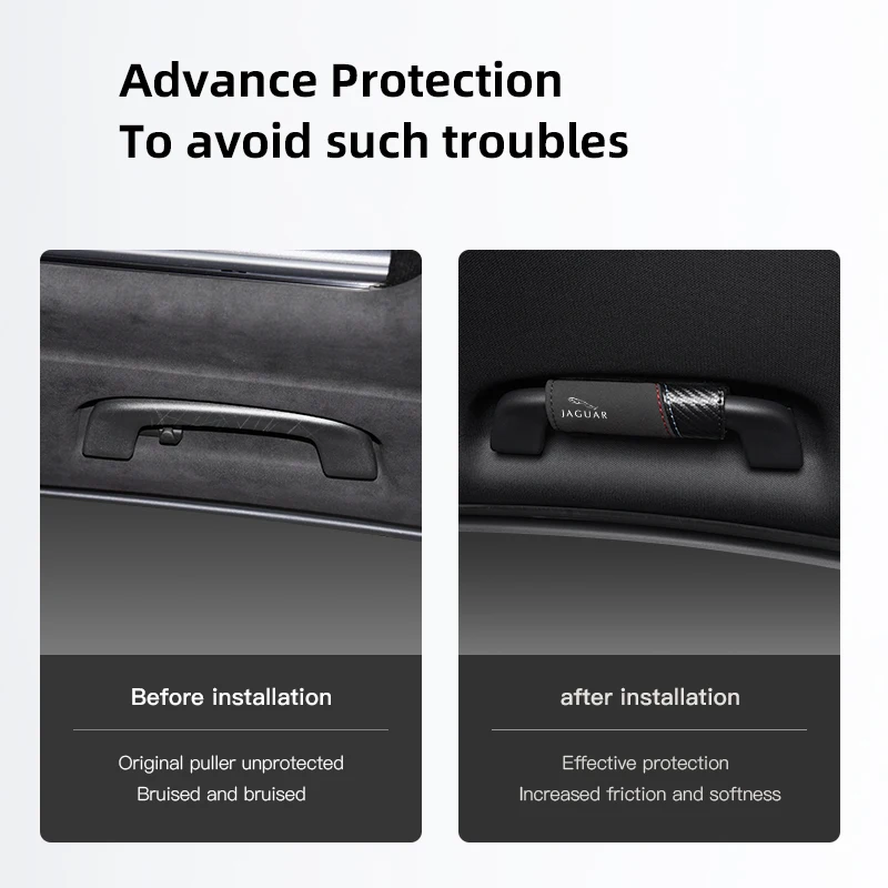 غطاء مقبض الباب الداخلي للسيارة غطاء حماية لسيارة جاكوار X S F XF XE XJ XK XEL XFL XJL XJ6 XJS XKR XFR F-Type F-Pace