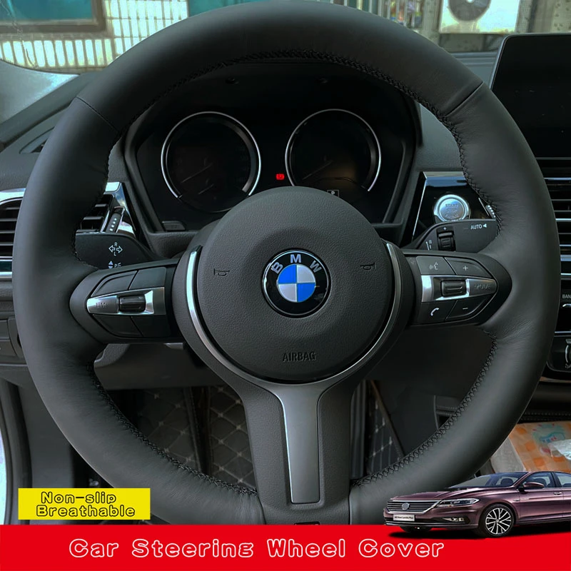 Customize Car Steering Wheel Cover For BMW M Sport F30 F31 F34 X5 F15 M50d X6 F16 M50d F20 F21 M135i M140i F32 F33 F36 X1 F48