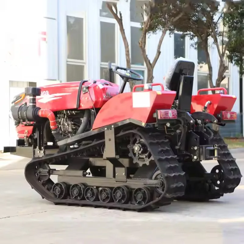 Leme rotativo de esteira agrícola, campo de arroz de terrenos secos, leme rotativo de dupla finalidade, esteira agrícola