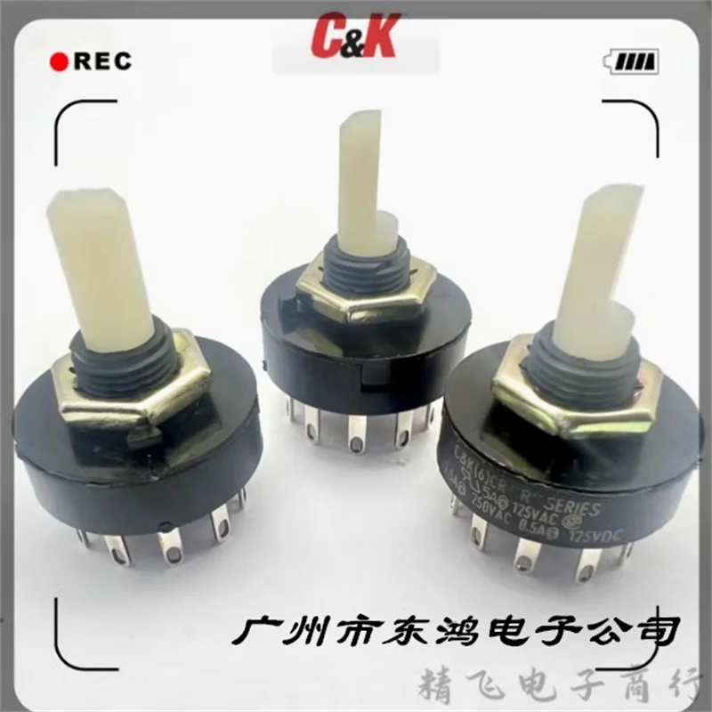 1 PCS American R20407RR03Q band switch, 2-pole, 4-speed switch, rotary switch, shaft length 20MM, twist 3 times