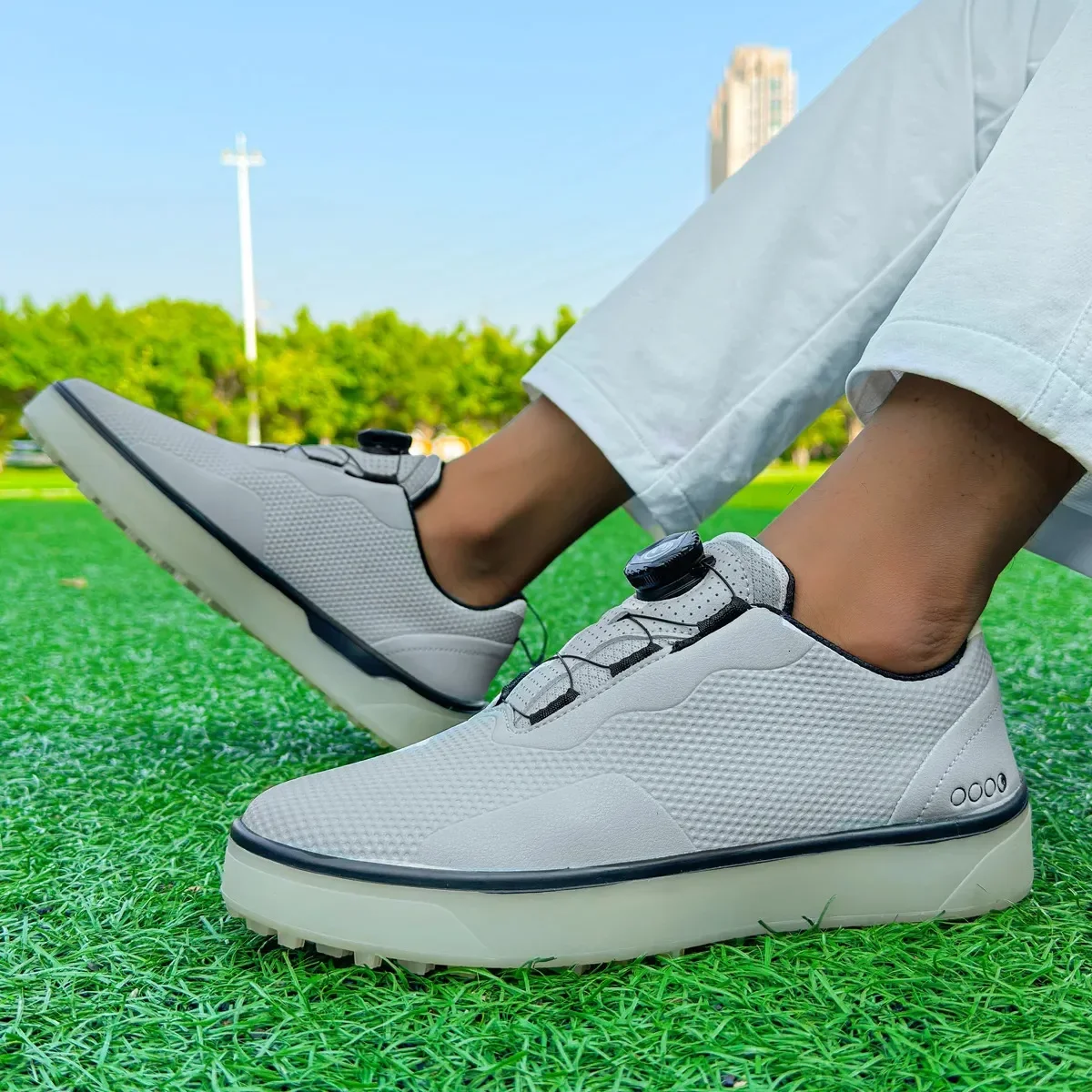 أحذية جولف احترافية للرجال بدون سبايك، أحذية رياضية للجولف في الهواء الطلق، أحذية رياضية للمشي للاعبي الغولف، ألعاب القوى خفيفة الوزن #5