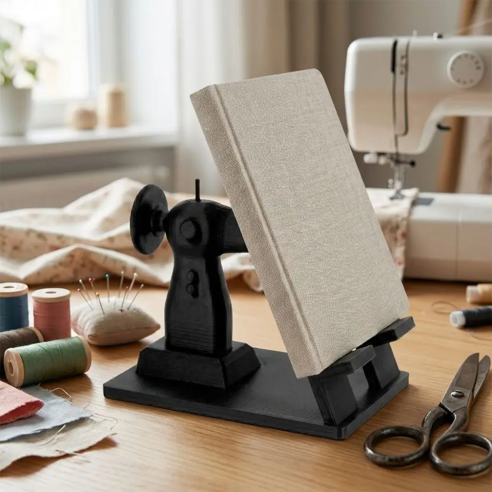 3D Printed Sewing Machine Phone Stand Hands-free Viewing Vintage Desk Decor Phone Holder Novelty Plastic