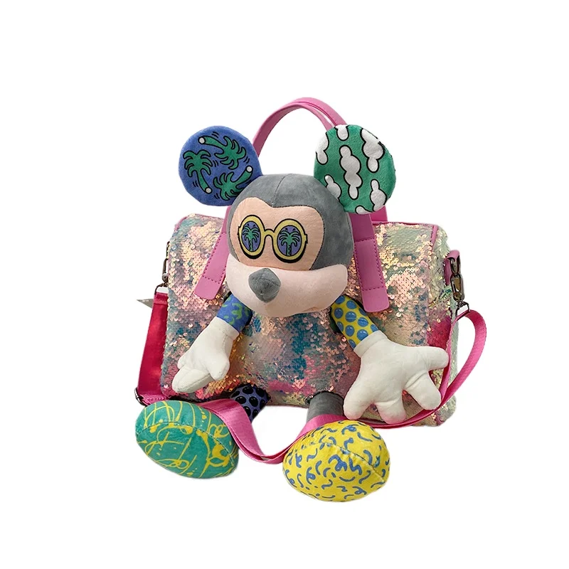 

Сумка-тоут с принтом Микки Мауса Диснея, дизайн персонажа из мультфильма для женщин, для поездок на работу, для колледжа, на работу, для повседневного использования