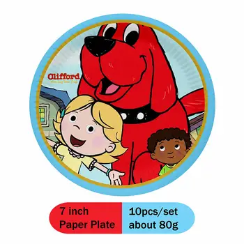 迪士尼大紅狗克利福德卡通主題生日派對裝飾一次性餐具貼紙氣球婚禮用品 12 最佳銷售 大紅狗克利福德 - №5