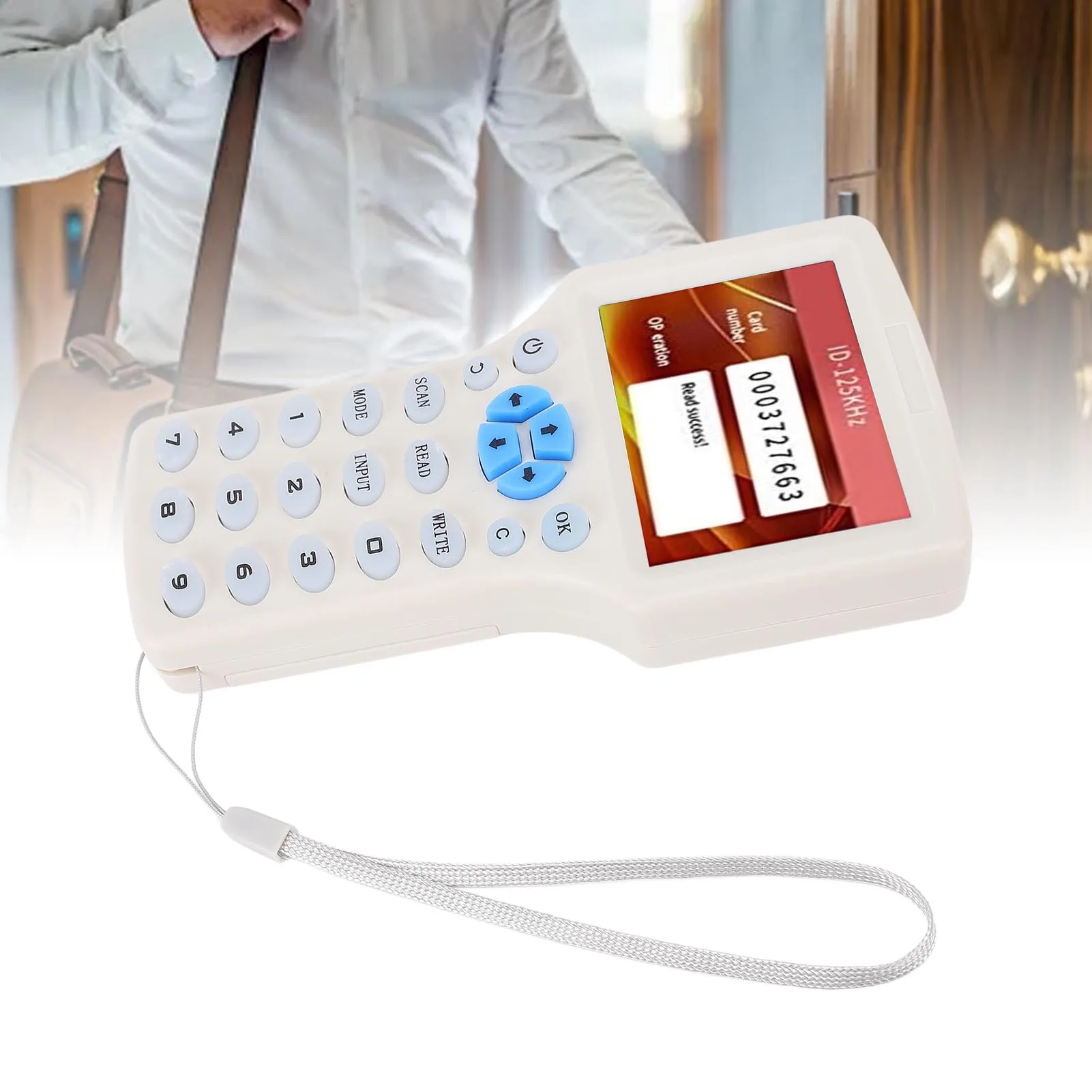 قارئ بطاقات الكاتب كلونر ناسخة الإنجليزية دعم 10 تردد لمفتاح البطاقة الممغنطة فوب 13.56 ميجا هرتز UID نظام التحكم في الوصول