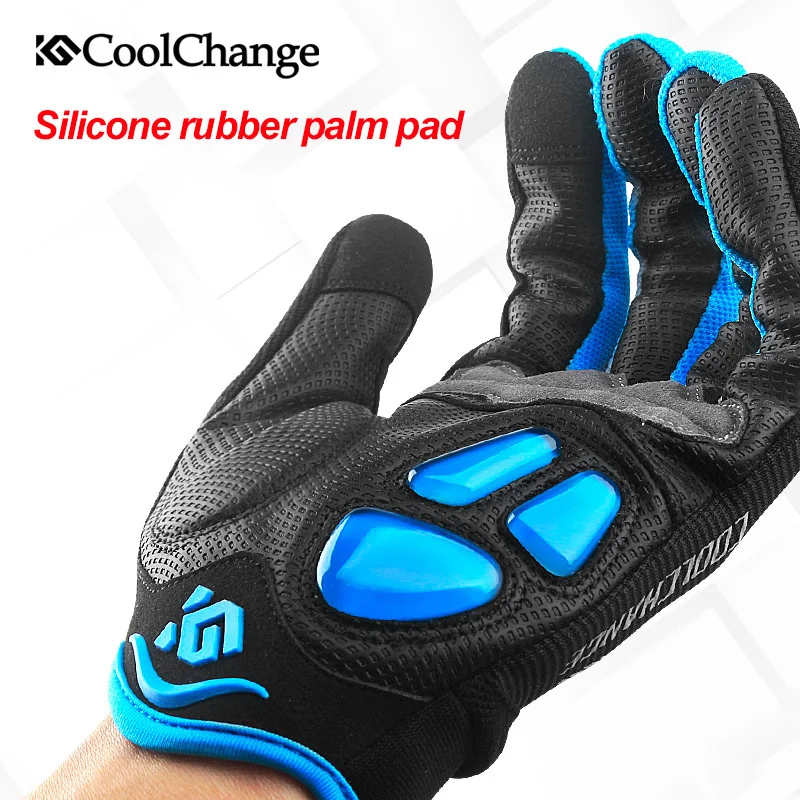 CoolChange Touch Screen Men's Cycling Gloves GEL Pad Full Finger Bike Bicycle Gloves MTB BMX Road Mountain Bike Bicycle Glove