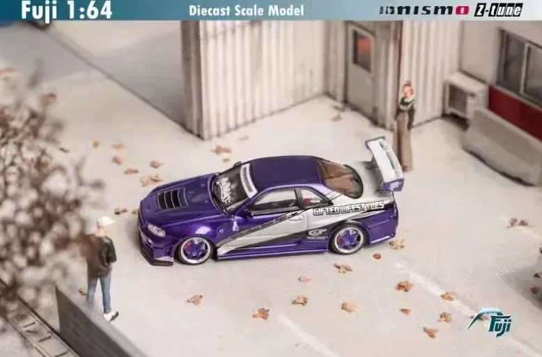 FUJI 1:64 Skyline Nismo Z-Tune Gifted Purple Diecast Model Car