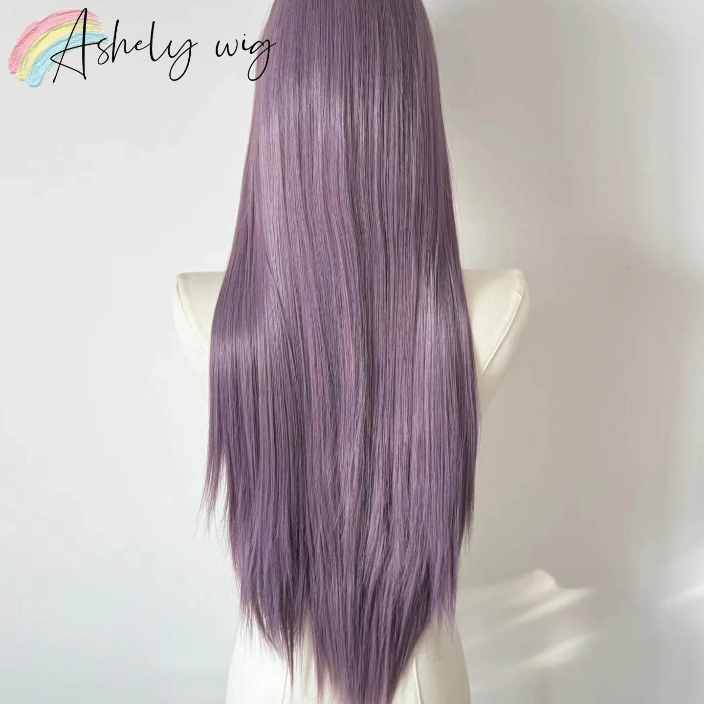 الأرجواني شعر مستعار للنساء 13x4 الدانتيل شعر مستعار أمامي طويل مستقيم 26 بوصة خصلات الشعر المستعار شعري طبيعي ألياف مقاومة للحرارة شعر مستعار اصطناعي