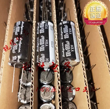 10pcs/lot Japanese original Rubycon 100V 1000UF 18*40 YXH series Filter aluminum electrolytic capacitor free shipping