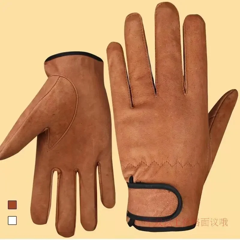 Sheepskin Gloves Riding Driving Motorcycle Golf Glove Work Leather Mens Working Men's Gloves