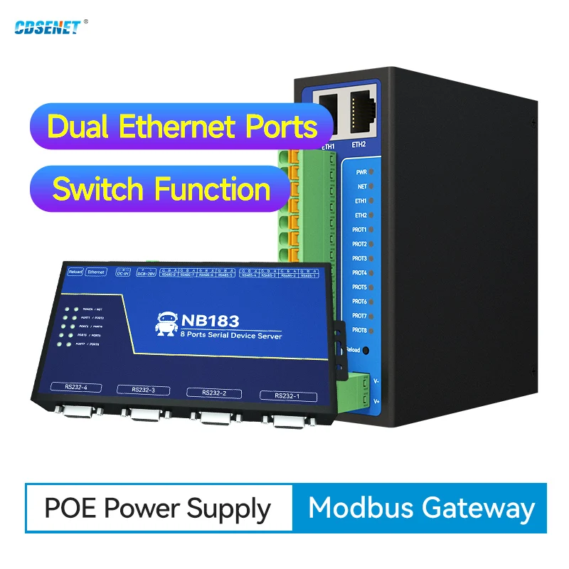 8-ways-rs485-rs232-to-ethernet-serial-server-cdsenet-nb183-v2-series-tcp-udp-mqtt-http-modbus-gateway-tcp-rtu-poe