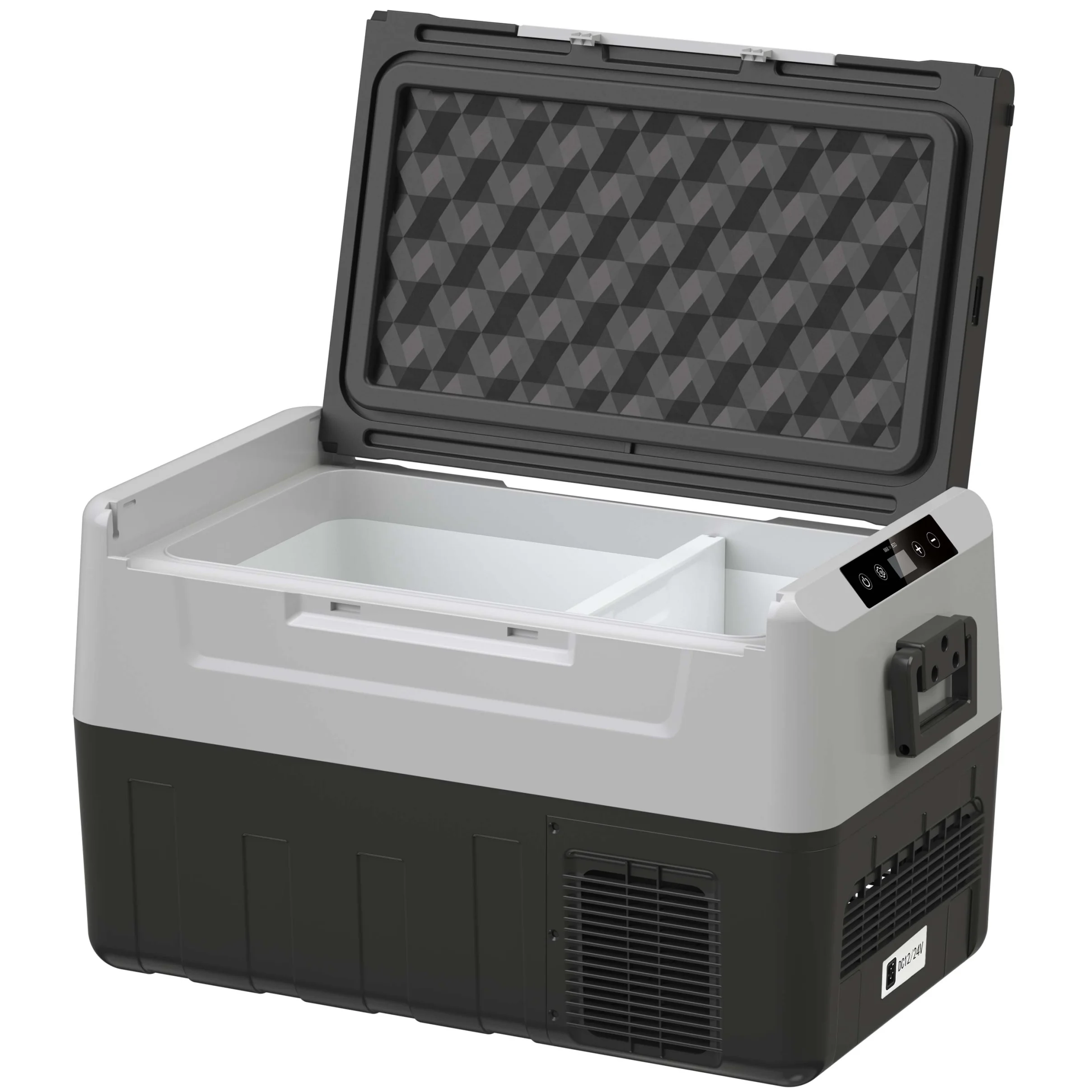 FST35-1 35L DC 12V 24V Compressor Truck RV Boat Solar Power Internal Light Display Handle Battery Mini Cooler Mobile Car Fridge