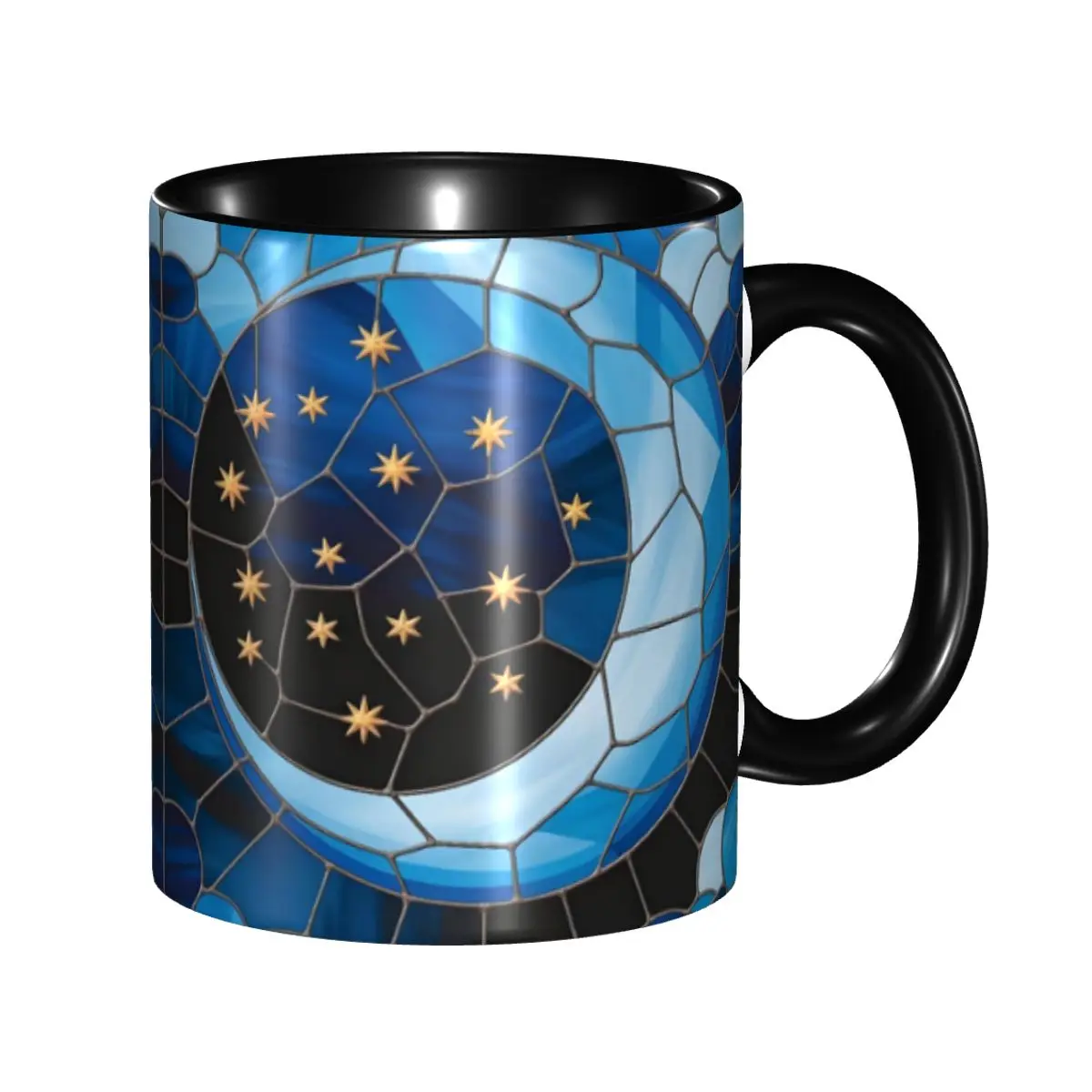 

Customized Stained Glass Coffee Mug DIY Personalized Design Colorful Painting Ceramic Milk Tea Cup
