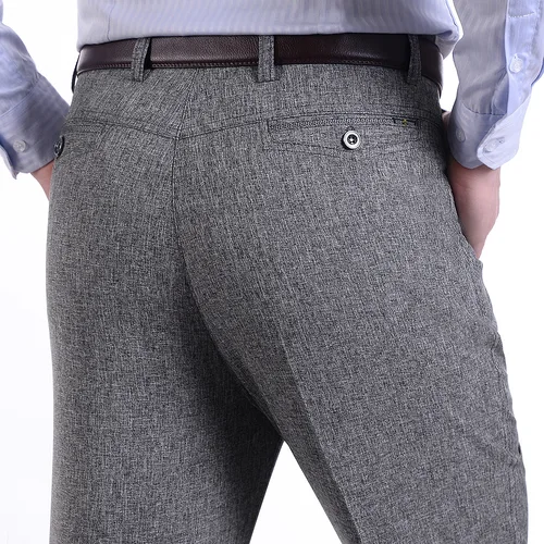 Pantalones MRMT 2025 de marca para hombre, pantalones para hombre de mediana edad, pantalones finos sueltos informales para hombre, pantalones rectos de cintura alta para hombre
