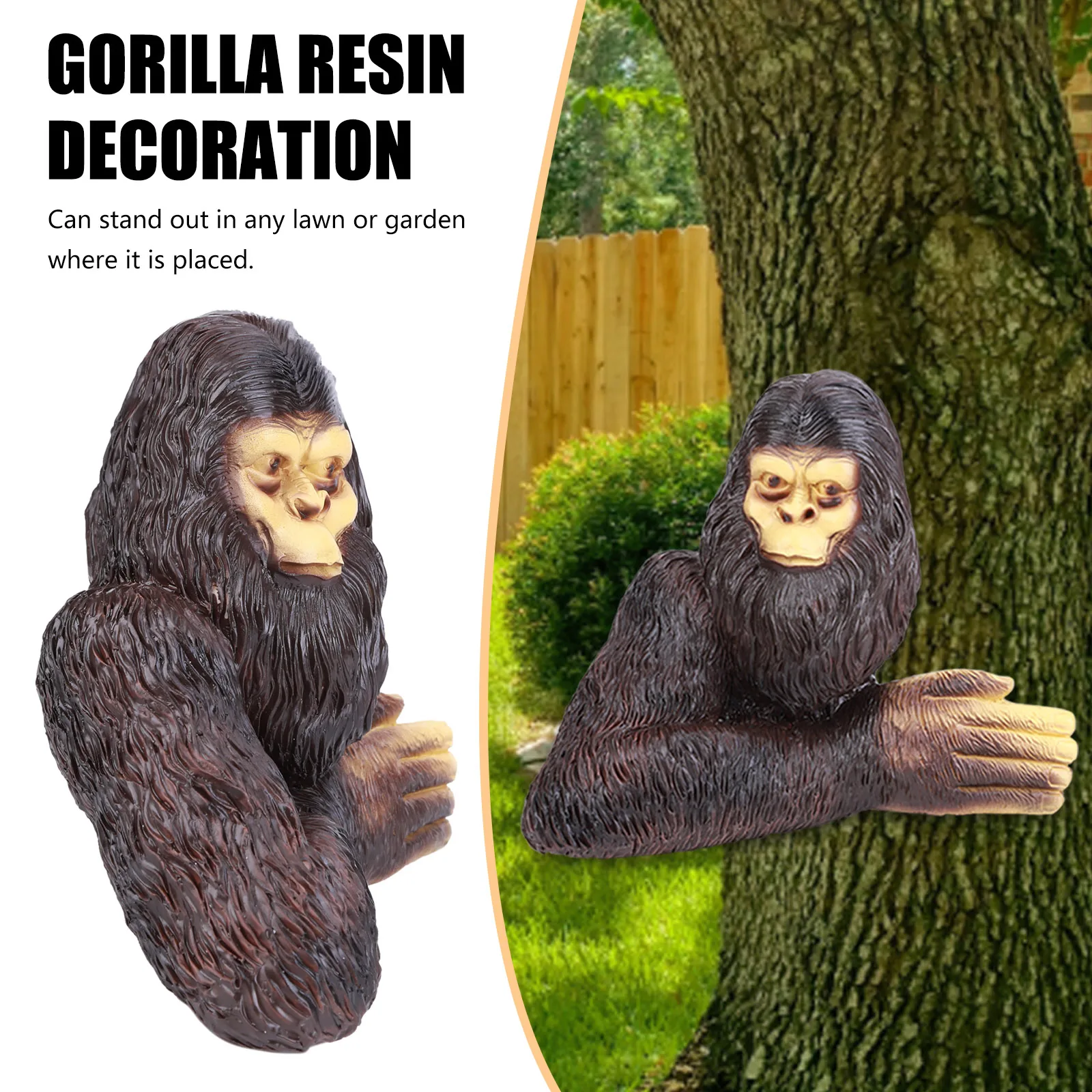 

Наружные садовые украшения Gorilla, садовая Статуэтка из смолы, украшение для двора, фигурка животного для улицы