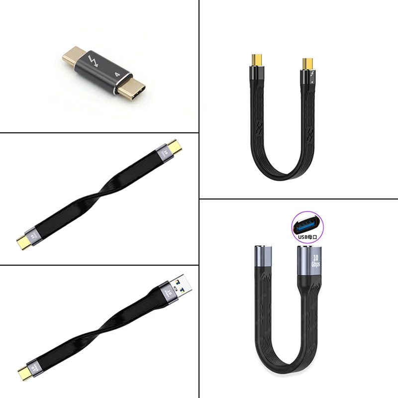 1PCS USB to Type C 10Gbps  OTG Date Cable Male to Female Data  charge Cord Connector for Laptop Tablet Mobile Phones Power Bank