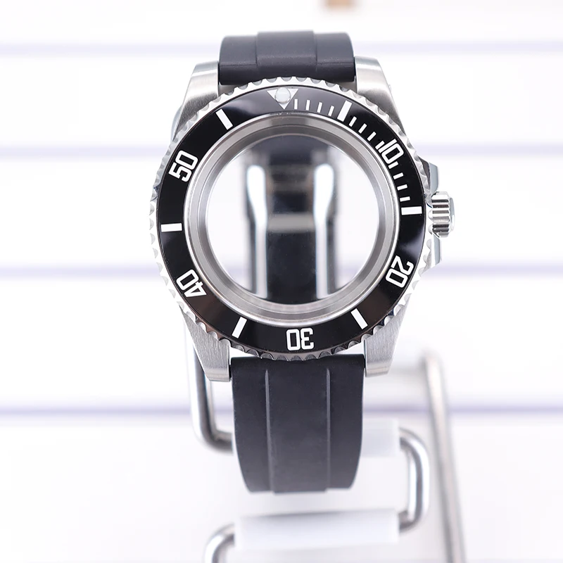 40mm Herren 20ATM Uhrengehäuse Gummiarmband Saphirglas für NH35 NH36 4R36 NH34 NH70 Miyota 8215 ETA 2824 Uhrwerk Reparaturwerkzeuge Ersatzteile – Detail 3