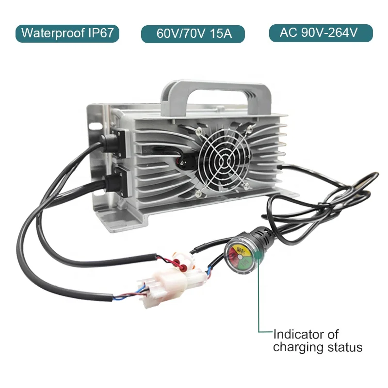 Longrun OBC 72v 15a Carregador a bordo 48v 60a Carregador de bateria LifePo4 à prova d'água para veículos elétricos