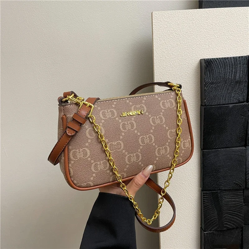 حقيبة كتف نسائية من الجلد الطبيعي بتصميم كلاسيكي أنيق على طراز الكتف #5