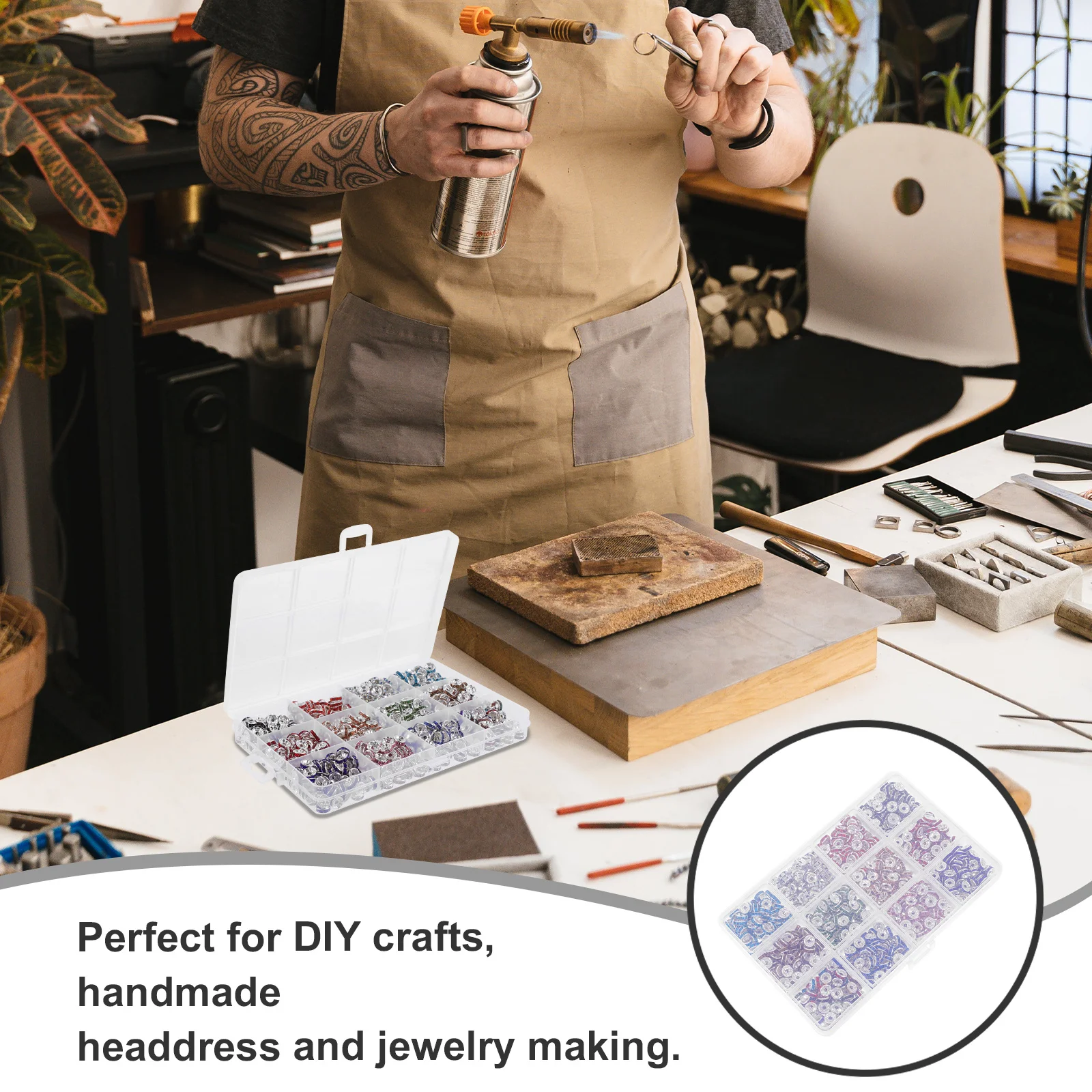 

720Pcs DIY Spacer Beads Jewelry Making Small Hole Beads for Bracelet Necklace Earrings Crafting Charms Spacer Bead