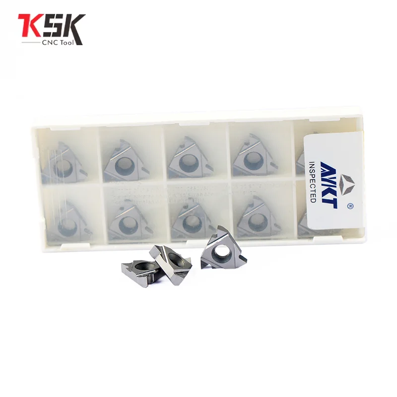10PCS 06IR 08IR 11IR 16IR 경질 합금 스레딩 인서트 알루미늄, 강철 선반 절단 도구 카바이드 CNC 블레이드