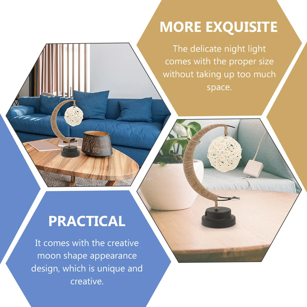 

Charging Moonlight Lamp Night Bedside Lamps Lunar Ball Design Decorative Small