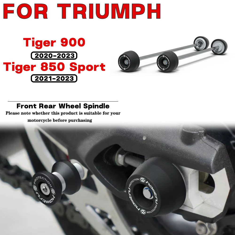 For TRIUMPH Tiger 900 2020-2023 Tiger 850 Sport 2021 2022 2023 Motorcycle Front Rear Wheel Spindle Crash landing Protection