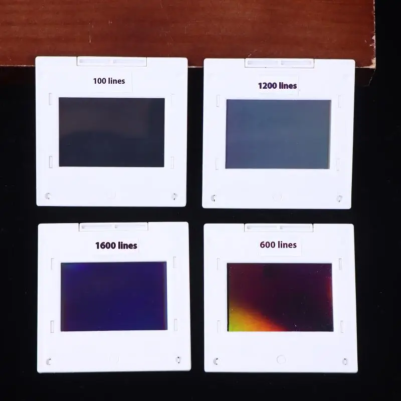 Diffraction Grating Transmission Diffraction Grating Line Spectrophotometer 100/600/1200/1600 Optical Teaching