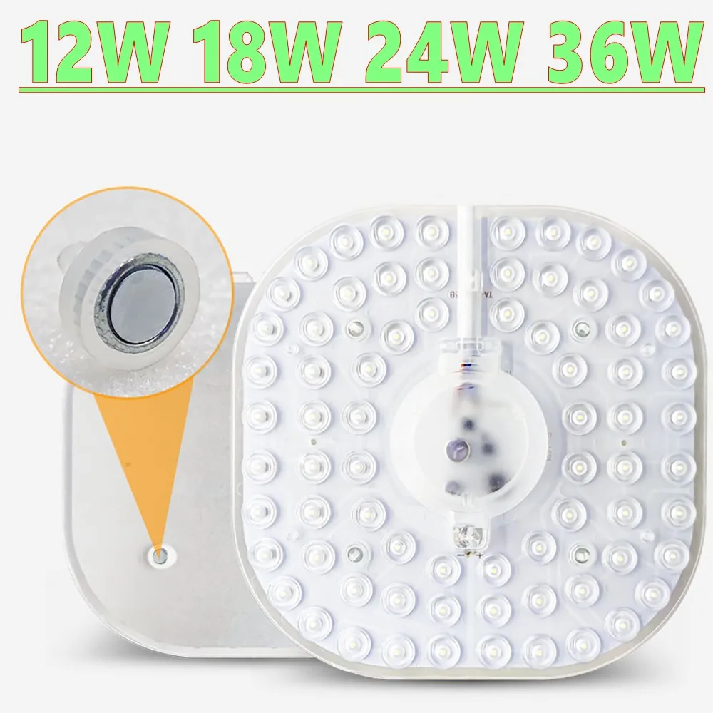 36W 24W 18W 12W LED Ring PANEL Circle Light SMD LED Square Ceiling board circular lamp board AC 220V 230V 240V LED light