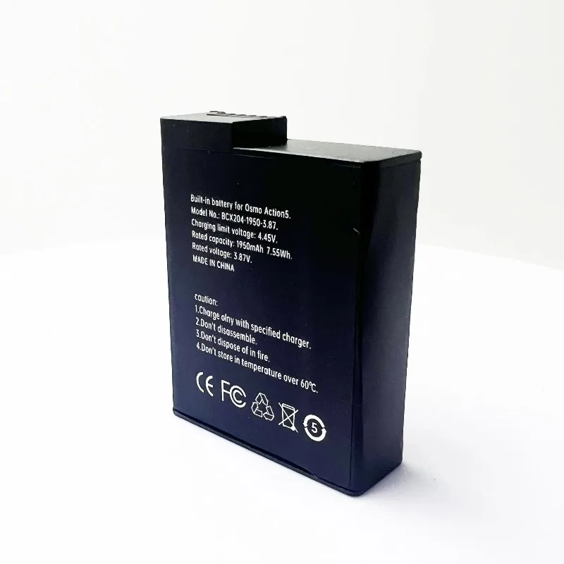 新品交換用充電式カメラバッテリー 3.87V 1950mAh DJI Osmo Action 5用