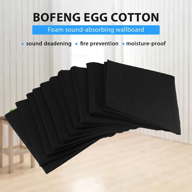 난연 방음 코튼 방음 벽 패널, 50 개, 12 슬롯