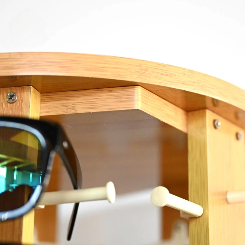 Optical Shop Eyeglass Sunglasses Display Rack Floor Wooden Eyewear Frame Display Stand Sunglasses Display Stand