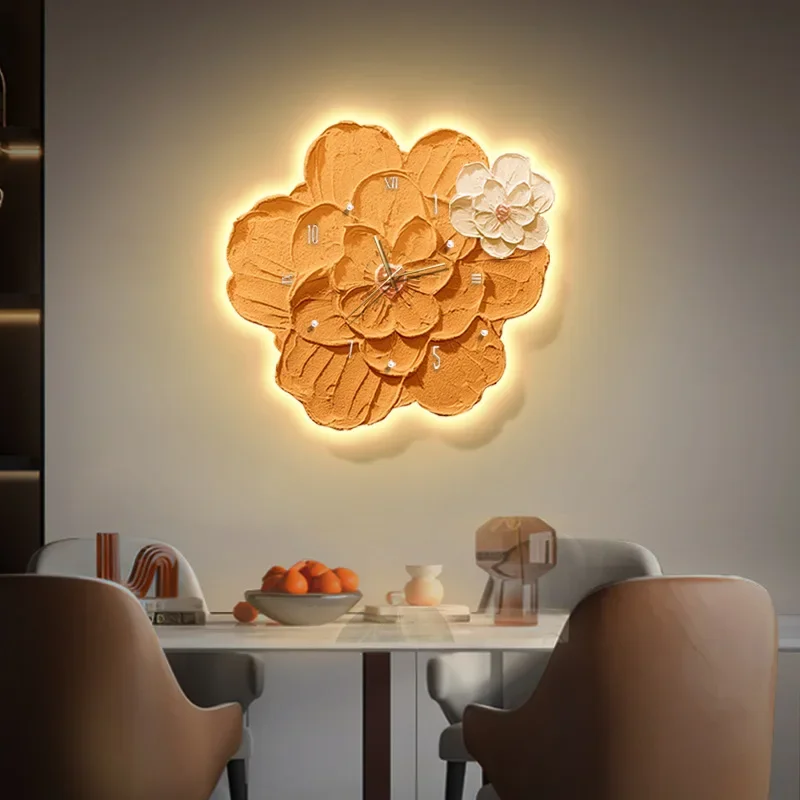 Nordic ins restaurant decorative painting modern simplicity high sense with ambient light clock kitchen dining room creative