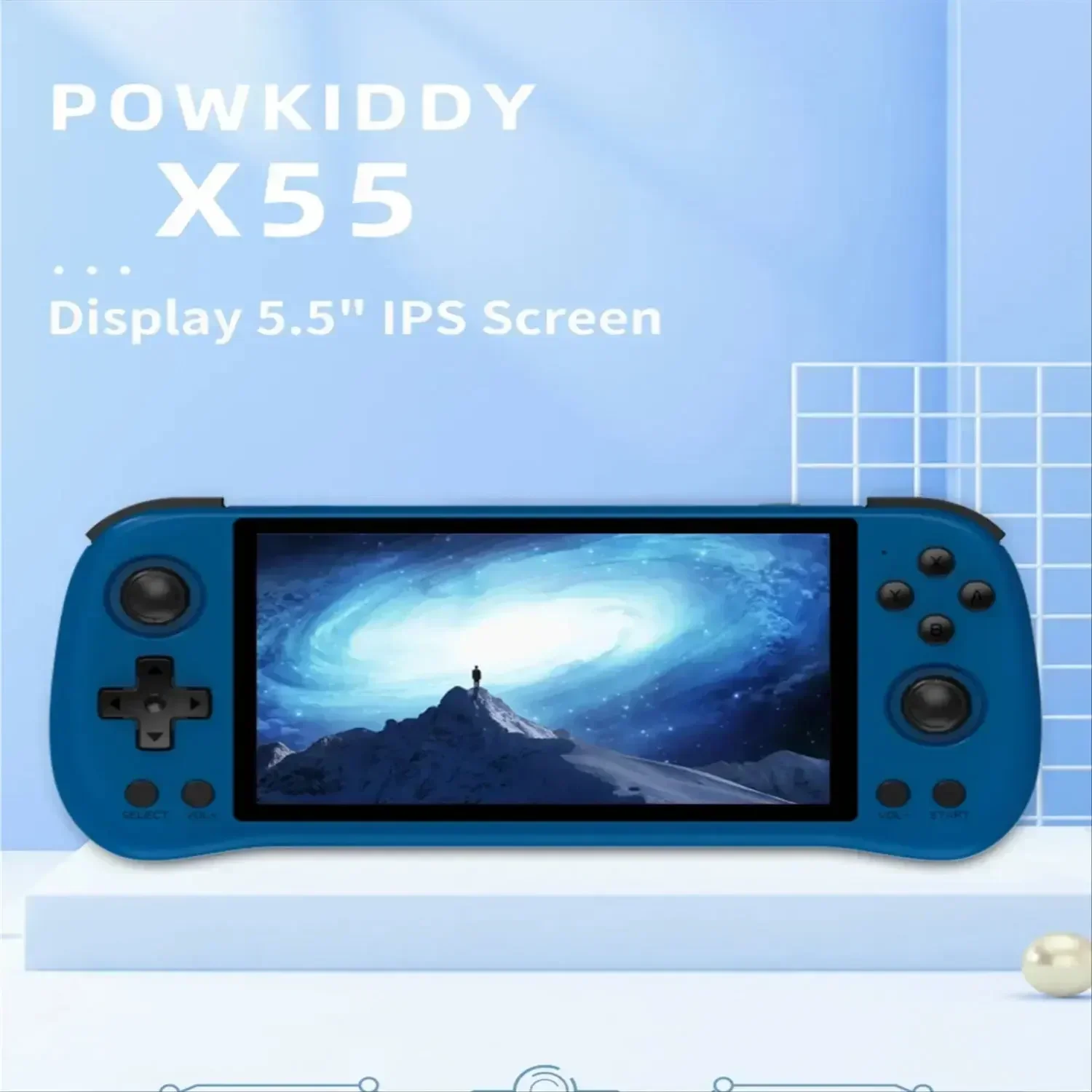 Imagem -02 - Powkiddy-handheld Game Console para Crianças X55 Rgb20s 5.5-polegada Tela Ips Suporte Duplo tf Card Open Source Console Retro Psp Presentes para Crianças