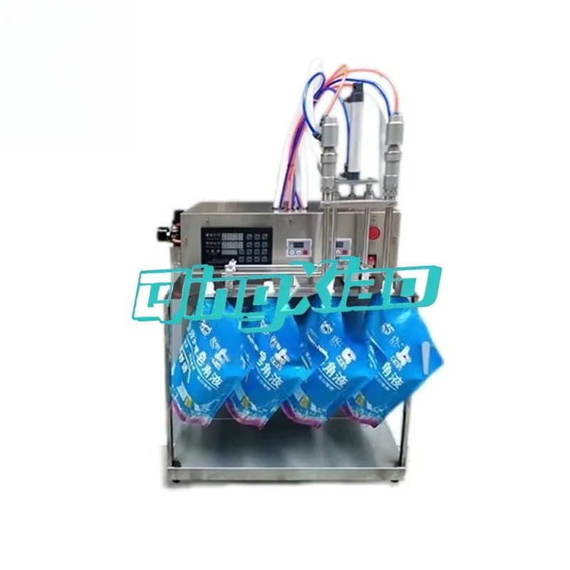 

Food Beverage Cleaner Soap Self Standing Bag Pump Spout Pouch Filling Machine High Precision Efficient Filling Packages Industry