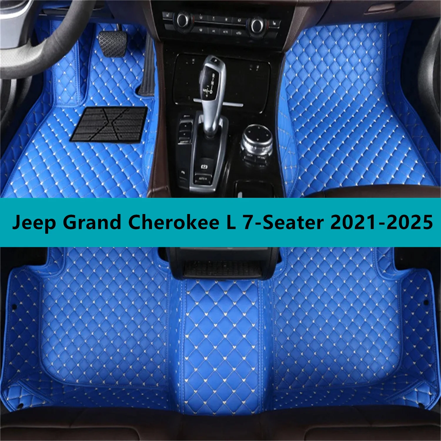 

Полный комплект автомобильных ковриков для Jeep Grand Cherokee L 7-местный 2021-2025 Кожаные коврики для автомобилей Коврики Ковры для автомобиля