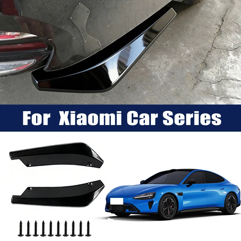 

2PC Rear Bumper Lip Wrap Angle Diffuser Splitter Canard Spoiler Protector For Xiaomi SU7 SU7L YU7 YU7CT SU7 Max YU9 Pro Ultra